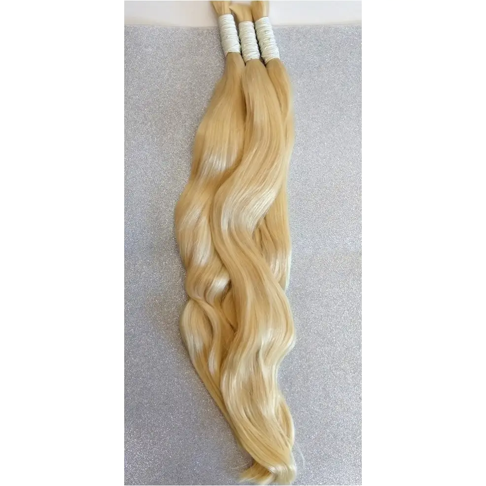 Mèches pour Extension au fil cheveux brésiliens ondulés - Blond doré-2