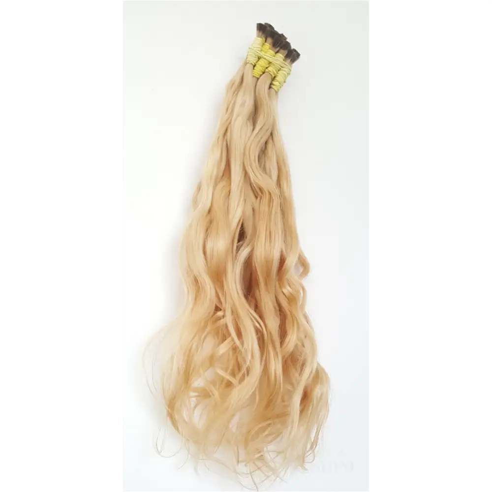 Mèches pour Extension au fil cheveux Brésiliens Ondulés - blond platine-0