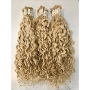 Mèches pour Extension au fil cheveux Brésiliens Ondulés - blond platine-2