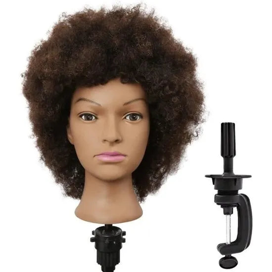 Tête Mannequin Malléable afro d'apprentissage coiffure-2