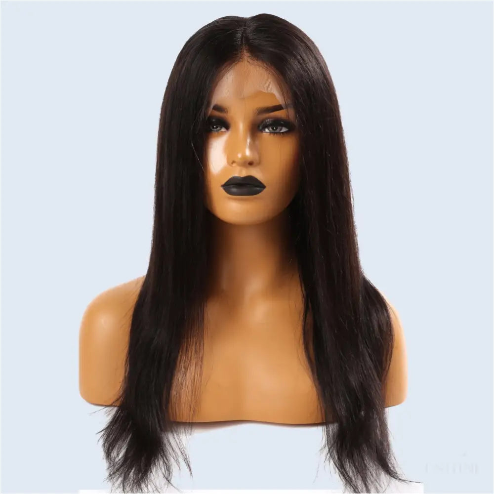 Top closure perruque - Cheveux indiens - lisse Jana-1